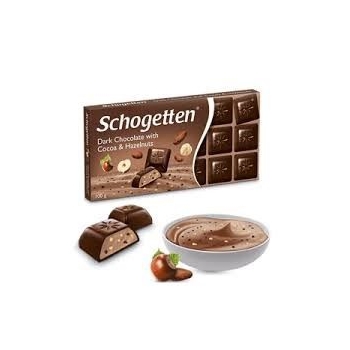Schogetten dark chocolate with cocoa & hazelnuts 100gr