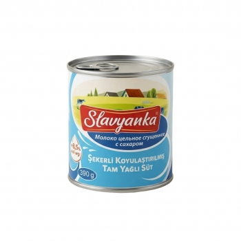 Slavyanka Şekerli Koyulaştırılmış Tam Yağlı Süt 390g
