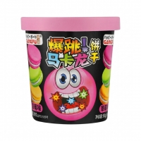 Gangfu Crispy Macarons with Strawberry Flavor and Popping Effect 80g