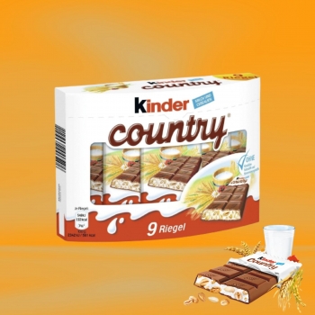 Kinder Country 9 Sütlü ve Yulaflı Çikolata  23,5 gr 