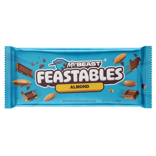 Feastables Mr Beast Almond Chocolate with Almond Chunks 60gr