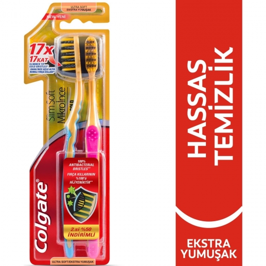 Colgate Mikro İnce gold Diş Fırçası Ekstra Yumuşak 1+1