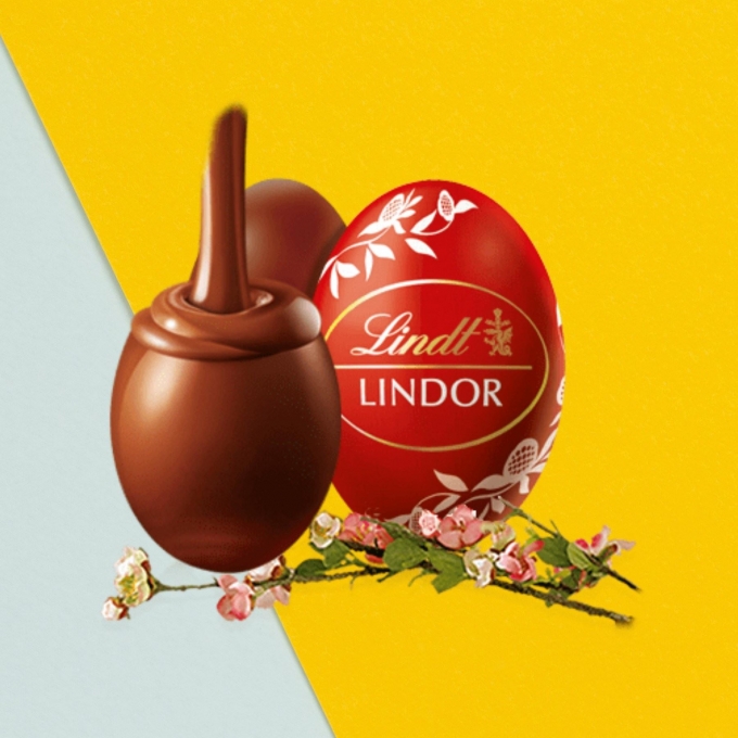 Lindt Lindor Milk Chocolate Egg Carton 6x28g