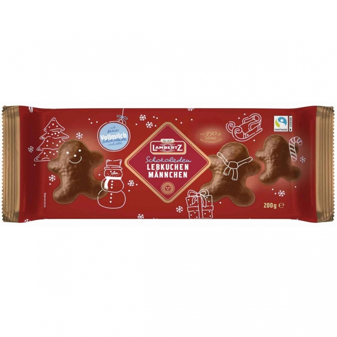Lambertz Lebkuchen Mannchen Vollmilch Schokoladen 200g