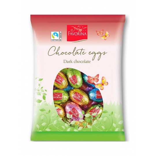 Favorina Renkli Yumurta Figürlü Bitter Paskalya Çikolatası 200 g