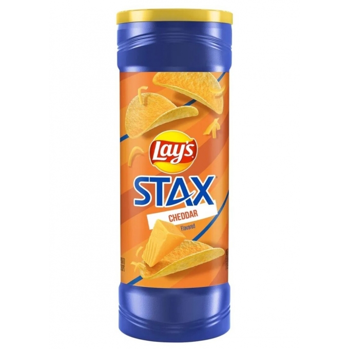 Lays Stax Cheddar Flavored Potato Crisps 155.9g
