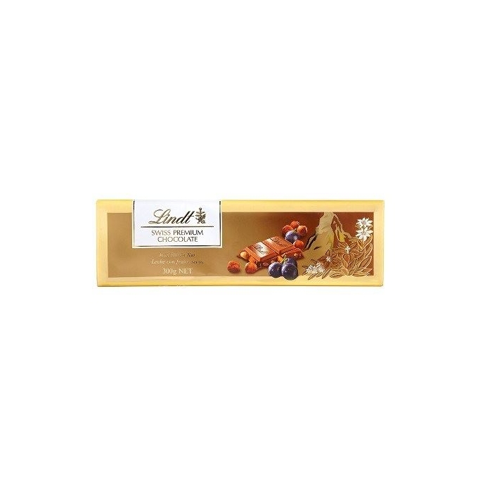Lindt Premium Chocolate Raisin Hazelnut 300 G