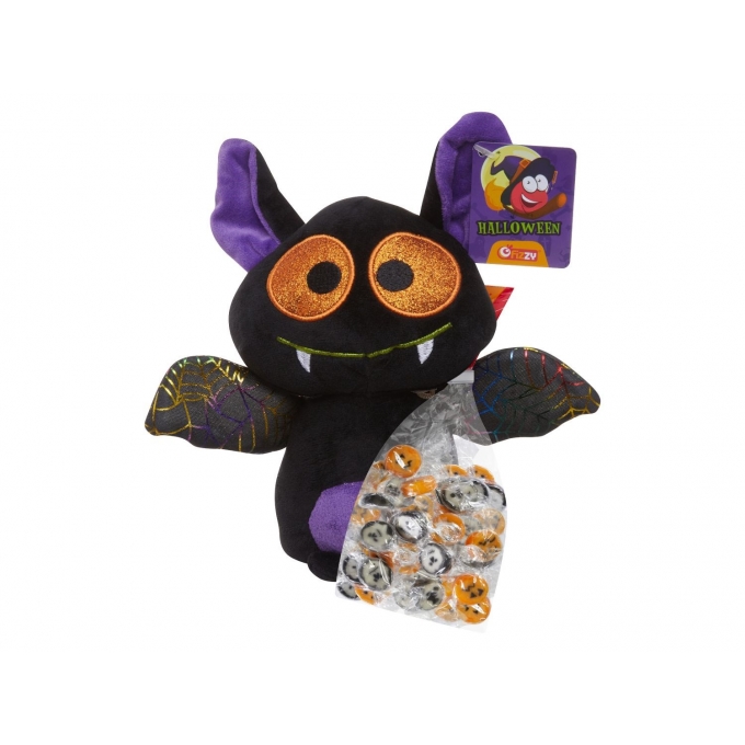 Fizzy Happy Halloween Bat Plushy with Candies 55g