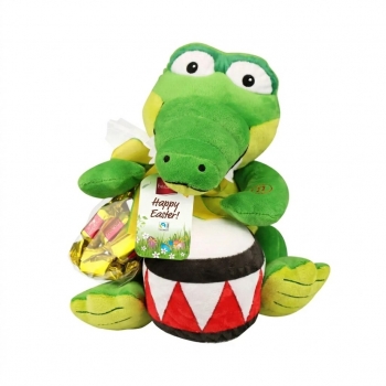 Favorina Happy Easter! Müzikli Hareketli Peluş Timsah ve Sütlü Çikolatalar 82g