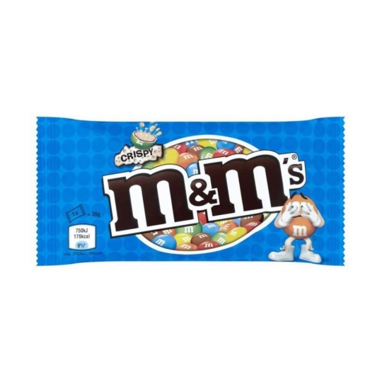 M&M'S Renkli Çıtır Şekerleme Kaplamalı Çıtır Patlaklı Sütlü Çikolatalı Draje 36 Gr