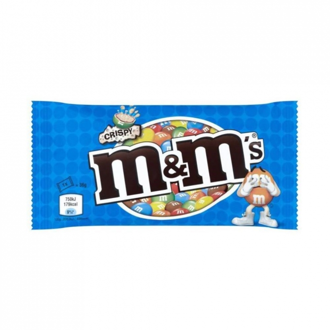 M&M'S Renkli Çıtır Şekerleme Kaplamalı Çıtır Patlaklı Sütlü Çikolatalı Draje 36 Gr