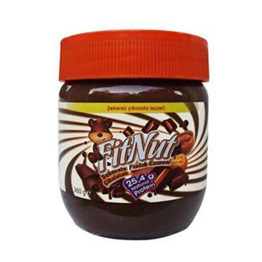 Fitnut Şekersiz Çikolatalı Fıstık Ezmesi 360 Gr - 25,4g Doğal Protein
