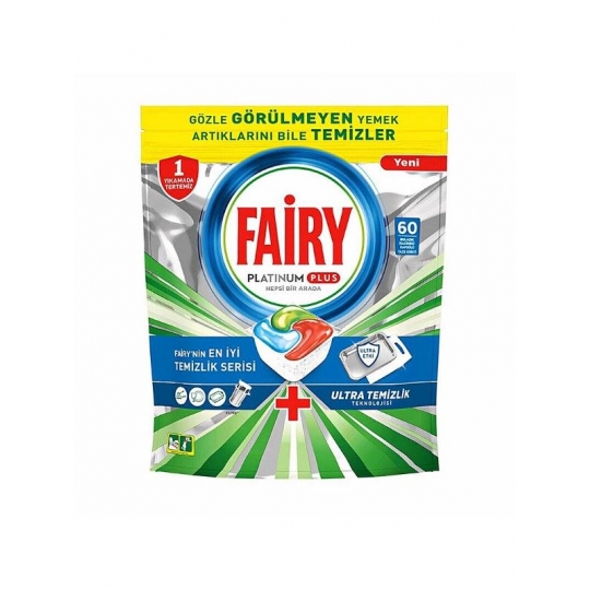Fairy Platinum Plus Ultra Temizlik 60'lı Bulaşık Makinası Tableti
