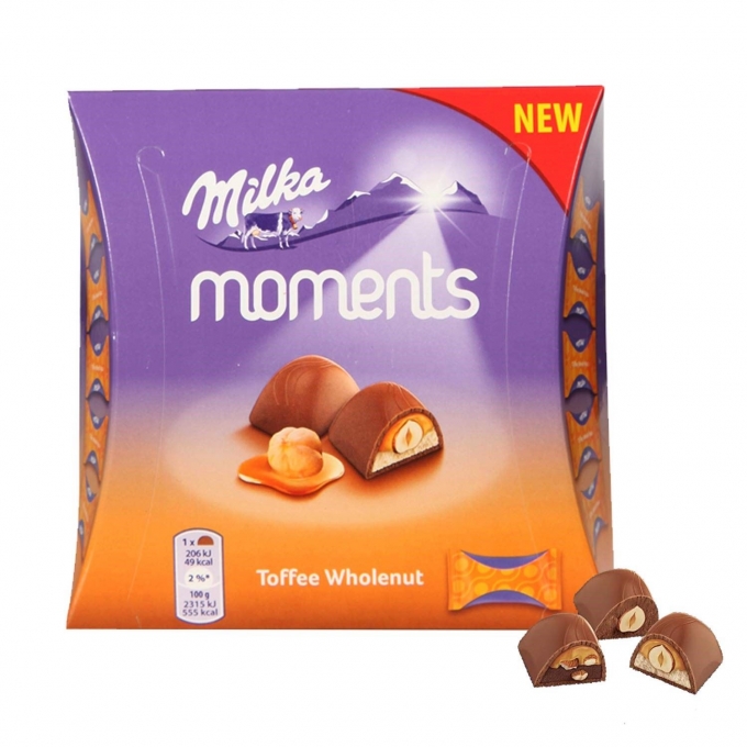 Milka Moments Toffee Wholenut Bütün Fınıdklı Çikolata 97gr