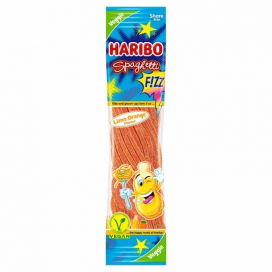Haribo Spaghetti Fizz Limo Orange Flavour Veggie 200g